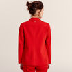 Veste city droite 1 bouton rouge femme