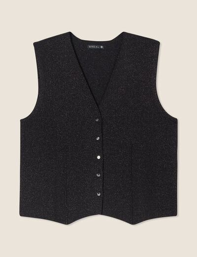 Gilet sans manches noir femme