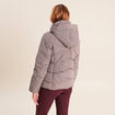 Doudoune capuche manches longues multicolore femme