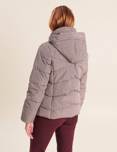 Doudoune capuche manches longues multicolore femme