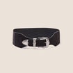 Ceinture large élastiquée noir femme