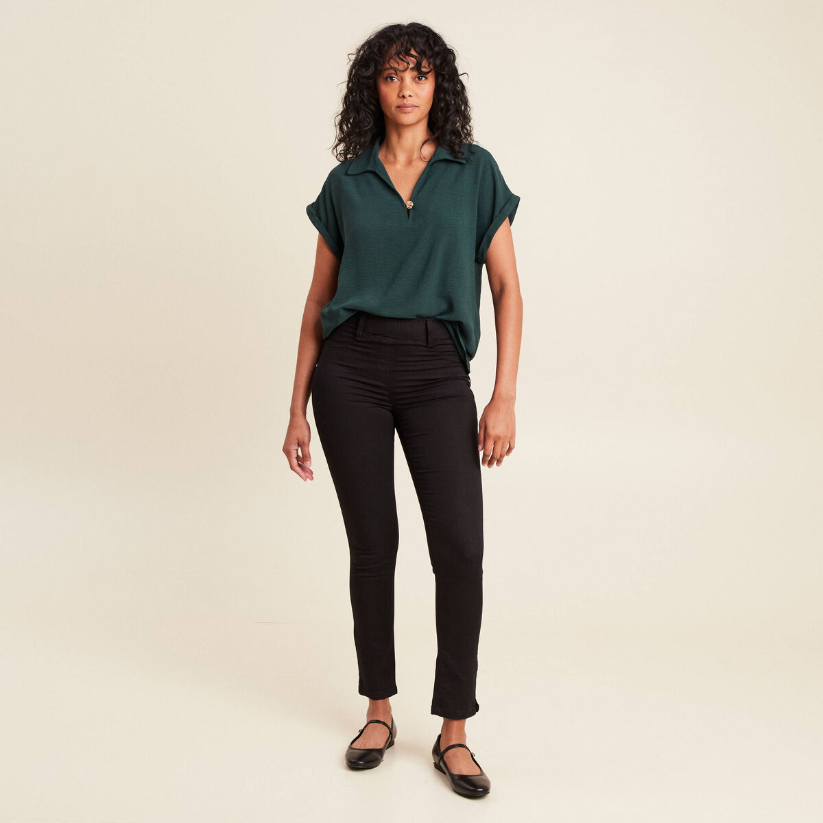 Tregging taille standard noir femme