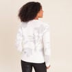 Pull col rond manches longues couleur argent femme