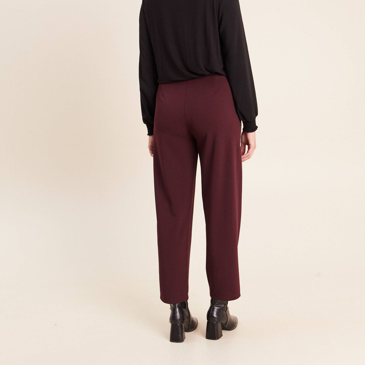 Pantalon bordeaux femme