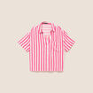 Chemise fluide manches courtes rose fushia femme