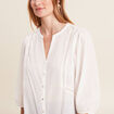 Blouse manches 3/4 ecru femme