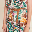 Robe midi évasée ceinturée multicolore femme
