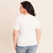 T-shirt manches courtes ecru femme