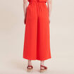 Pantalon large élastiqué orange femme