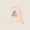 Pull manches longues creme femme