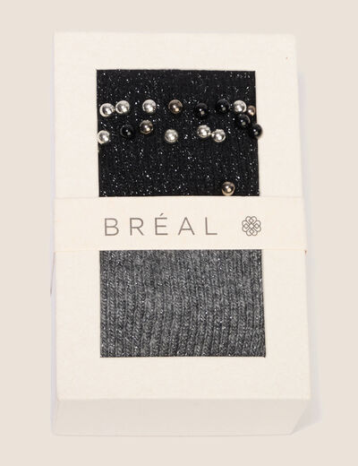 Lot 2 paires de chaussettes noir femme