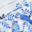 Foulard imprim&eacute; bleu fonc&eacute; femme