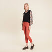 T-shirt manches longues 2-en-1 orange femme