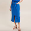 Jupe longue fourreau bleu electrique femme