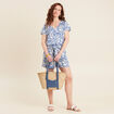 T-shirt manches courtes bleu femme