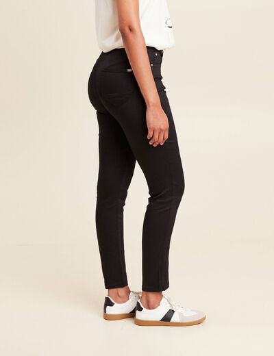 Pantalon léger taille standard 7/8ème noir femme
