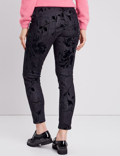 Jean ajusté taille standard denim gris femme