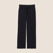 Pantalon flou droit 7/8ème noir femme