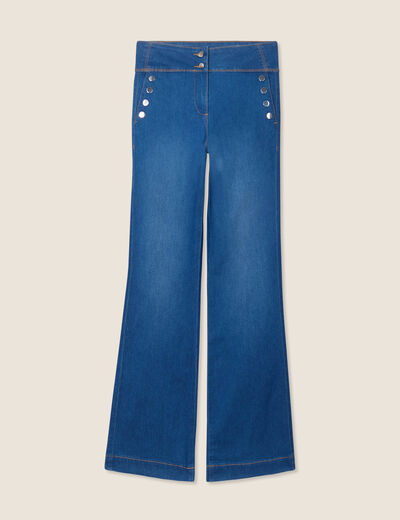 Jean bootcut taille haute denim stone femme
