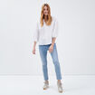 Blouse manches 3/4 ecru femme