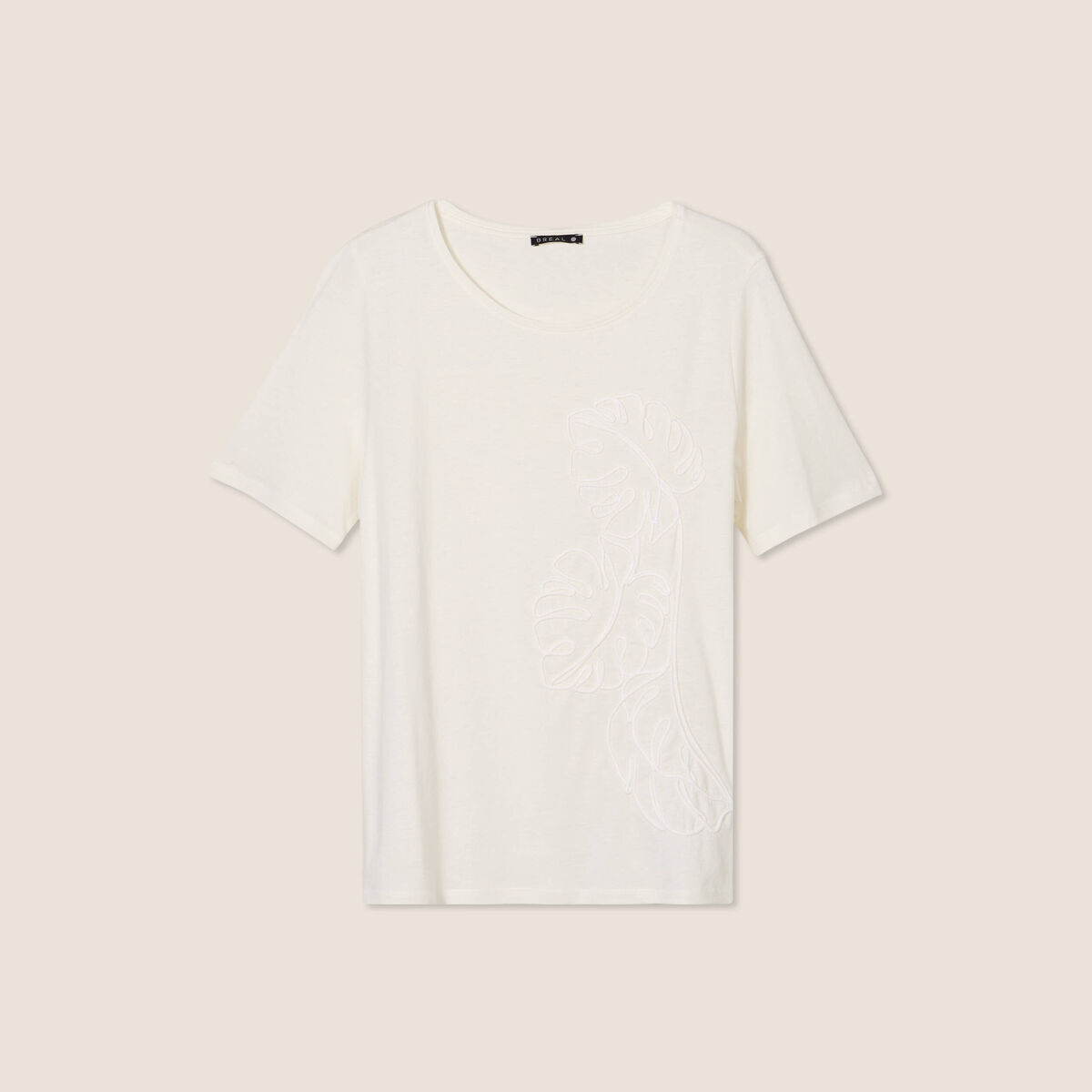 T-shirt manches courtes ecru femme