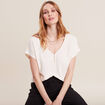 T-shirt manches courtes ecru femme