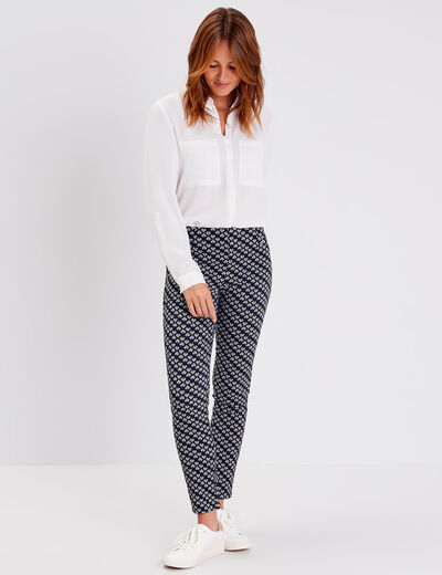 Tregging taille élastiquée noir femme