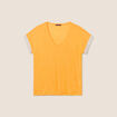 T-shirt manches courtes jaune or femme