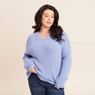 Pull manches longues bleu ciel femme