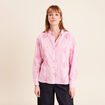 Chemise manches longues fluide rose femme