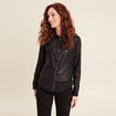 Chemise manches longues noir femme