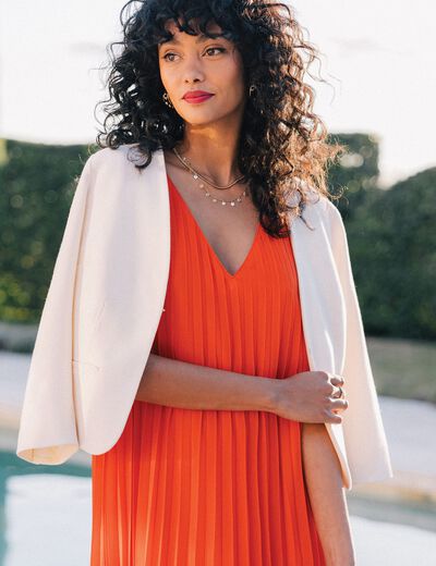 Veste cintrée ecru femme