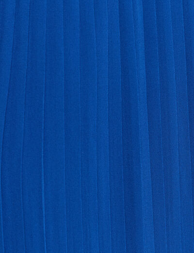 Combinaison pantalon plissée bleu electrique femme