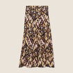 Jupe midi droite fluide noir femme