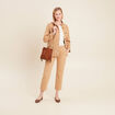 Jean ajusté 7/8ème marron clair femme