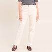 Jean taille haute sable femme