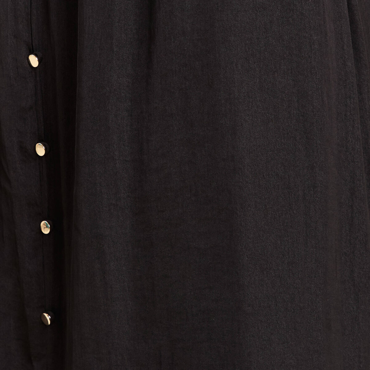 Robe midi évasée satin noir femme
