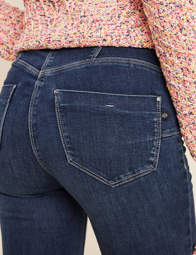 Jeans ajusté taille standard 7/8ème denim brut femme