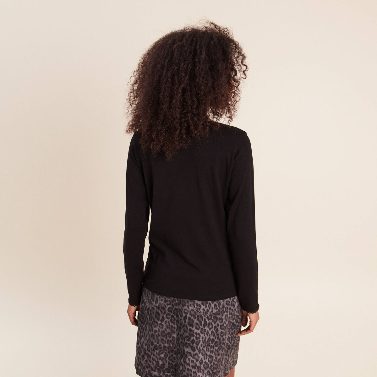 T-shirt manches longues noir femme