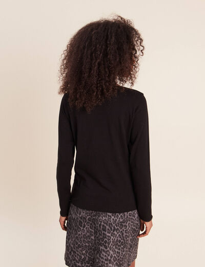 T-shirt manches longues noir femme