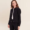 Veste courte droite denim brut femme
