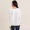 Blouse manches longues ecru femme