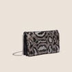 Sac bandouli&egrave;re &agrave; sequins doubl&eacute; noir femme