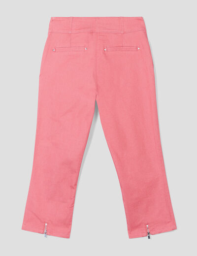 Pantacourt ajusté vieux rose femme