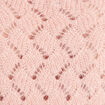 Pull manches longues ajouré vieux rose femme