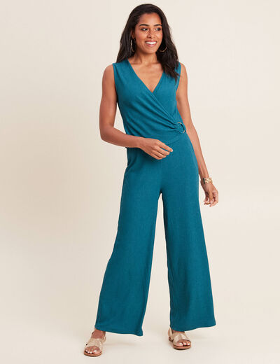 Combinaison pantalon vert femme