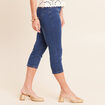 Pantacourt magique Le L&eacute;ger coupe droite denim double stone femme