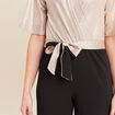 Combinaison pantalon droite couleur or femme