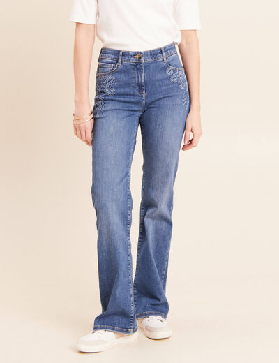 Jean magique L'Unique coupe bootcut denim stone femme