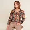 Blouse manches longues noir femme